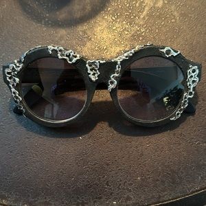 Kuboraum Mask B2 (glasses frame) Black Sterling Silver Filigree RARE